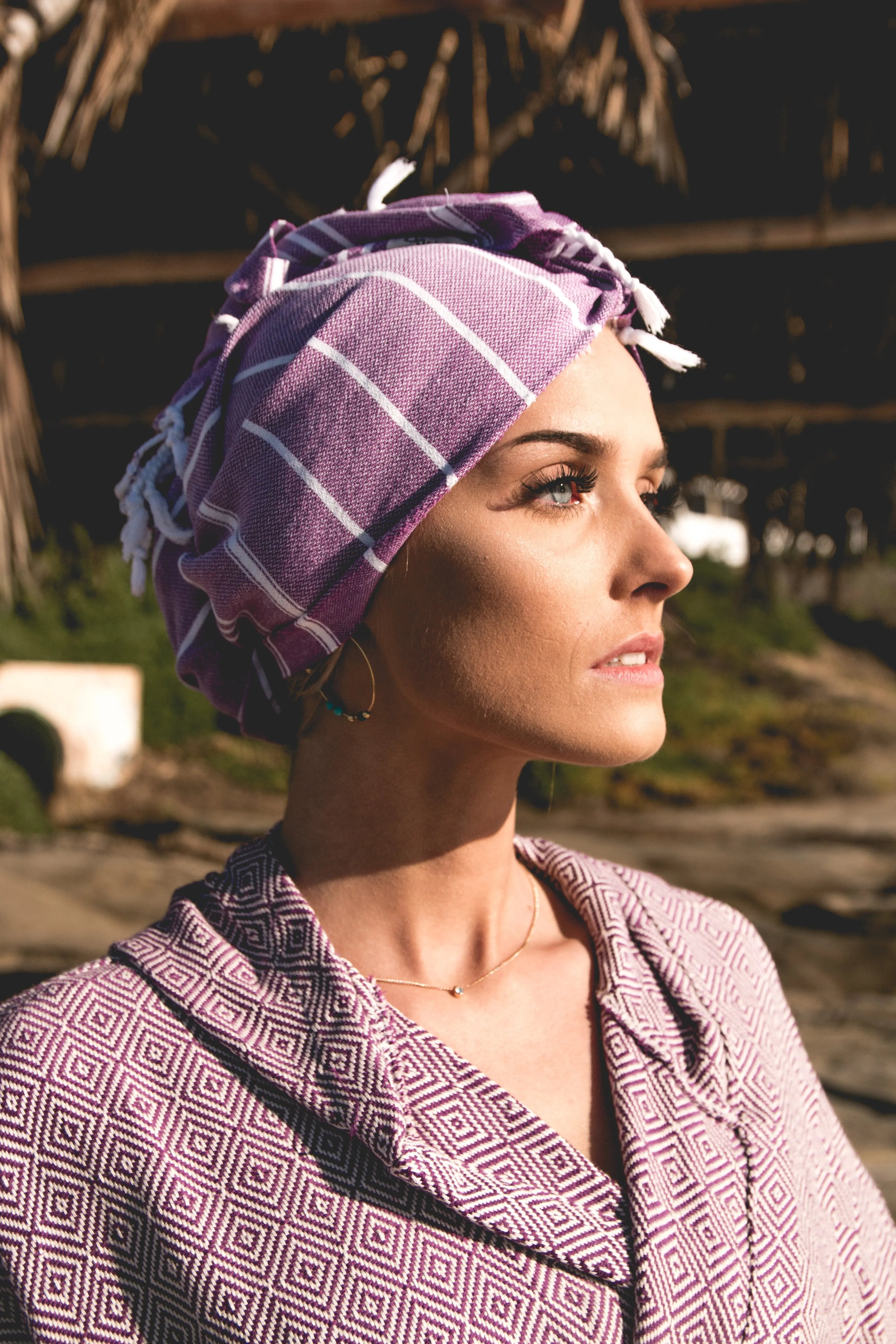 Venice Turkish Bathrobe Hand Made in Turkey 100 Percent Natural Turkish Cotton S M L XL - Love Salve